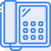 A phone icon with a blue background vector
