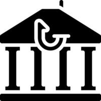 A black and white image of a building with a sign on it vector