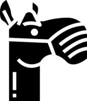 A black and white image of a horse head vector