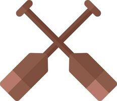Two oars on a white background vector