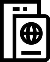 A passport and a globe icon vector