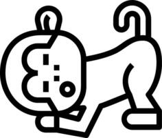 A cartoon monkey with a hat on its head vector