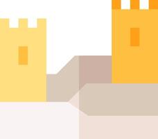 A castle with two towers and a tower vector