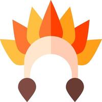 An illustration of a native american headdress vector