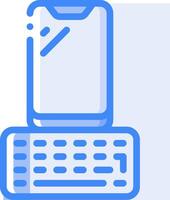 A smartphone and keyboard icon vector