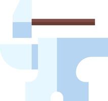 An anvil with a hammer on it vector