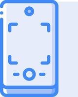 A cell phone with a camera on the back vector