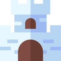 A castle with a door and a window vector