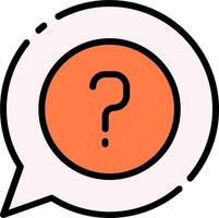 A speech bubble with a question mark on it vector