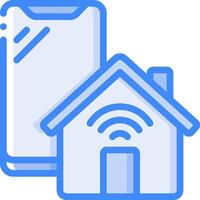 Home automation with smart home devices vector