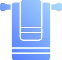 A blue towel with two handles on it vector
