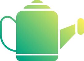 A green watering can icon on a white background vector