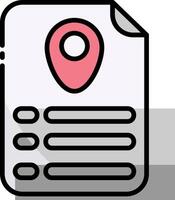 A map pin icon on a paper document vector