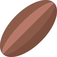 A brown oval shaped object on a white background vector