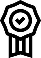 A black and white seal with a check mark vector