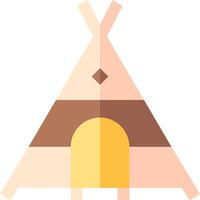 An icon of a teepee with a door open vector