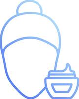 A woman with a face mask and a jar of cream vector