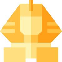 A yellow sphinx with a long tail vector