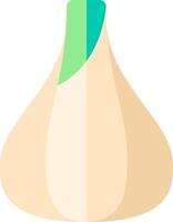 An onion with a green tip on top vector