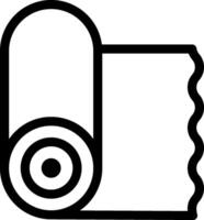 A black and white image of a roll of toilet paper vector