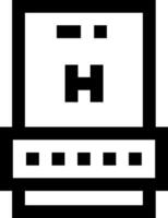 A black and white image of a computer vector
