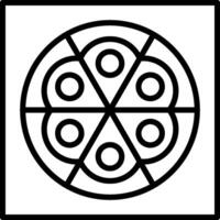 A pizza with four circles in the middle vector