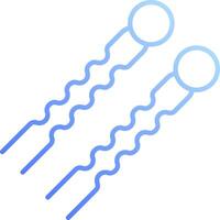 Two blue lines with a circle in the middle vector