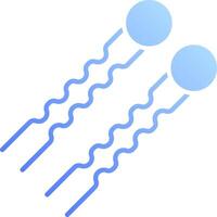 Two blue balls with long lines on them vector
