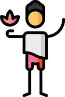 A man holding a flower in his hand vector