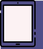 A tablet computer with a blank screen on it vector