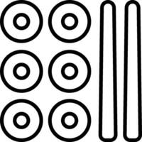 A set of four black and white circles with four different sizes vector