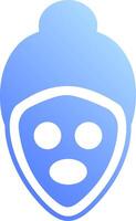 A blue face mask with a white background vector