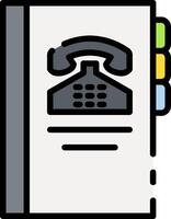 A phone icon with a phone in the middle of a notebook vector