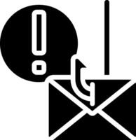 An email envelope with a sign on it vector