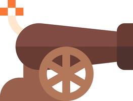 A cartoon cannon with a cross on it vector
