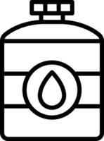 A gas canister with a water drop icon vector