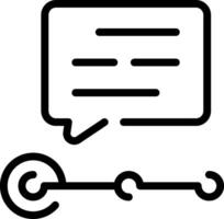 A speech bubble and a key icon vector