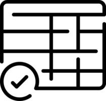 A check mark icon on a white background vector