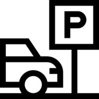 Parking sign icon vector