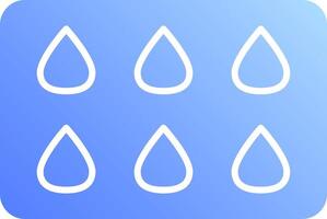 A blue square with four water drops on it vector
