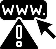 A black and white image of a website sign vector