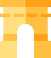 An orange arch with a white background vector