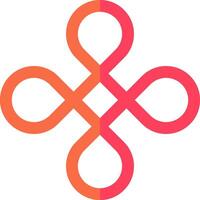 The logo for the company is an orange and red cross vector