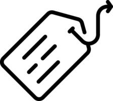 A black and white image of a tag vector
