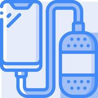 A cell phone and a bottle connected to a hose vector