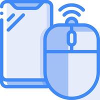 Wireless mouse and smartphone icon vector