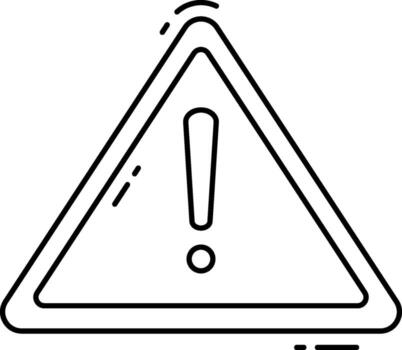 A warning triangle with an exclamation mark on it vector