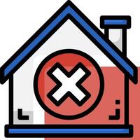A house with an x on it vector