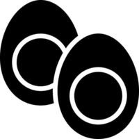 Two eggs with black circles on a white background vector