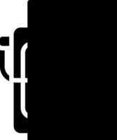 A black and white image of a suitcase vector